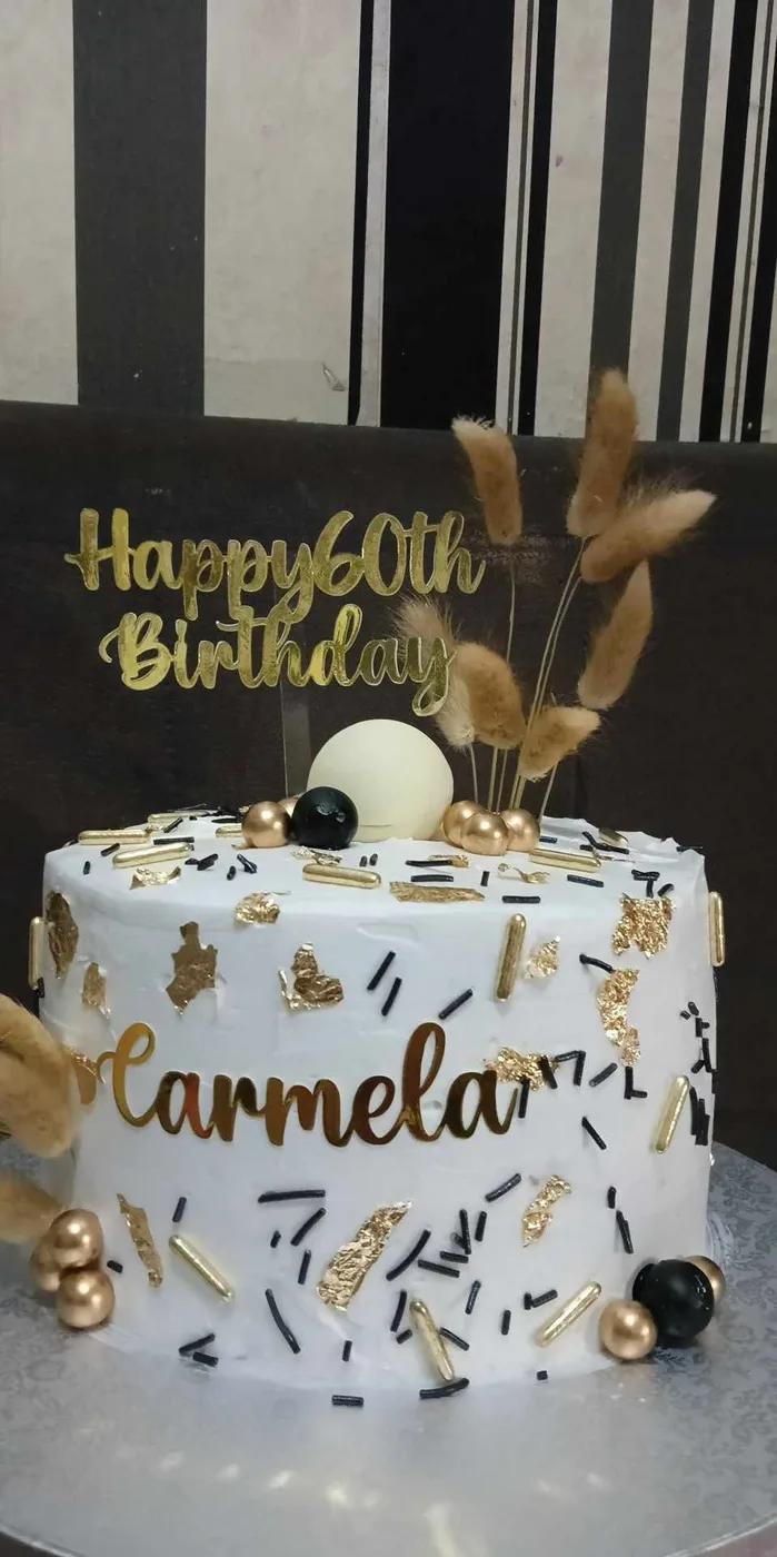 Black & Gold Milestone Cake