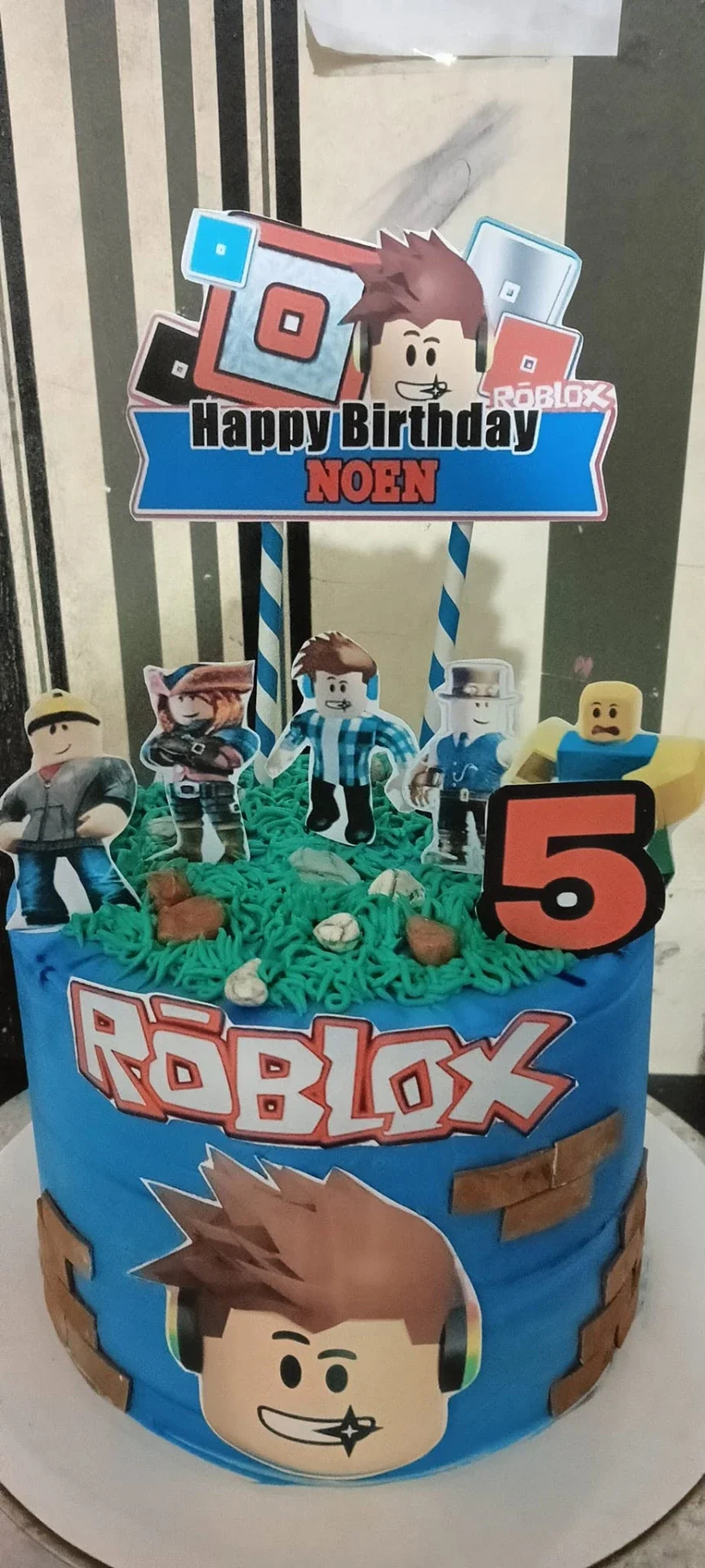 Blue Block Game Cake
