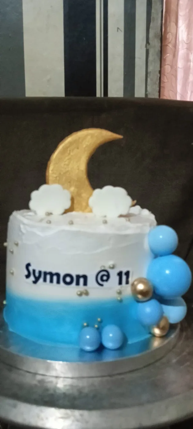 Moon & Cloud Milestone Cake