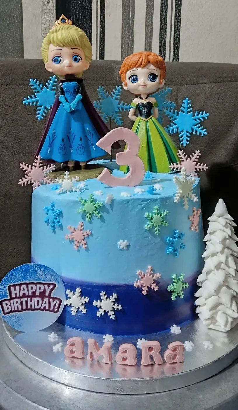 Snow Princess Birthday Cake