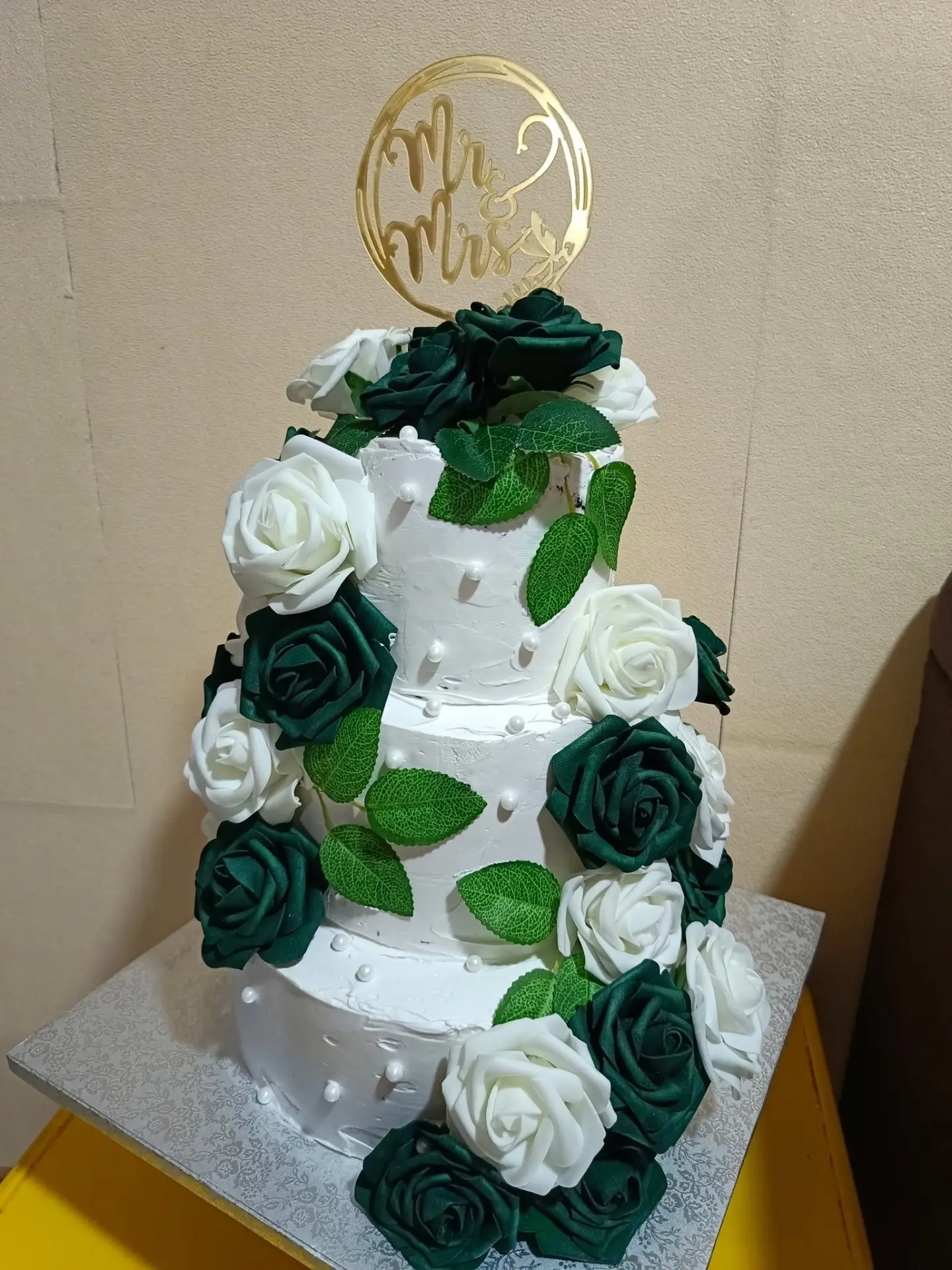Emerald Rose Tiered Cake