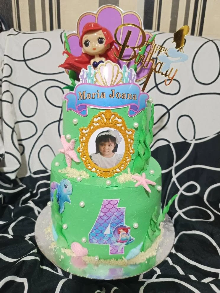 Mermaid Photo Birthday Cake
