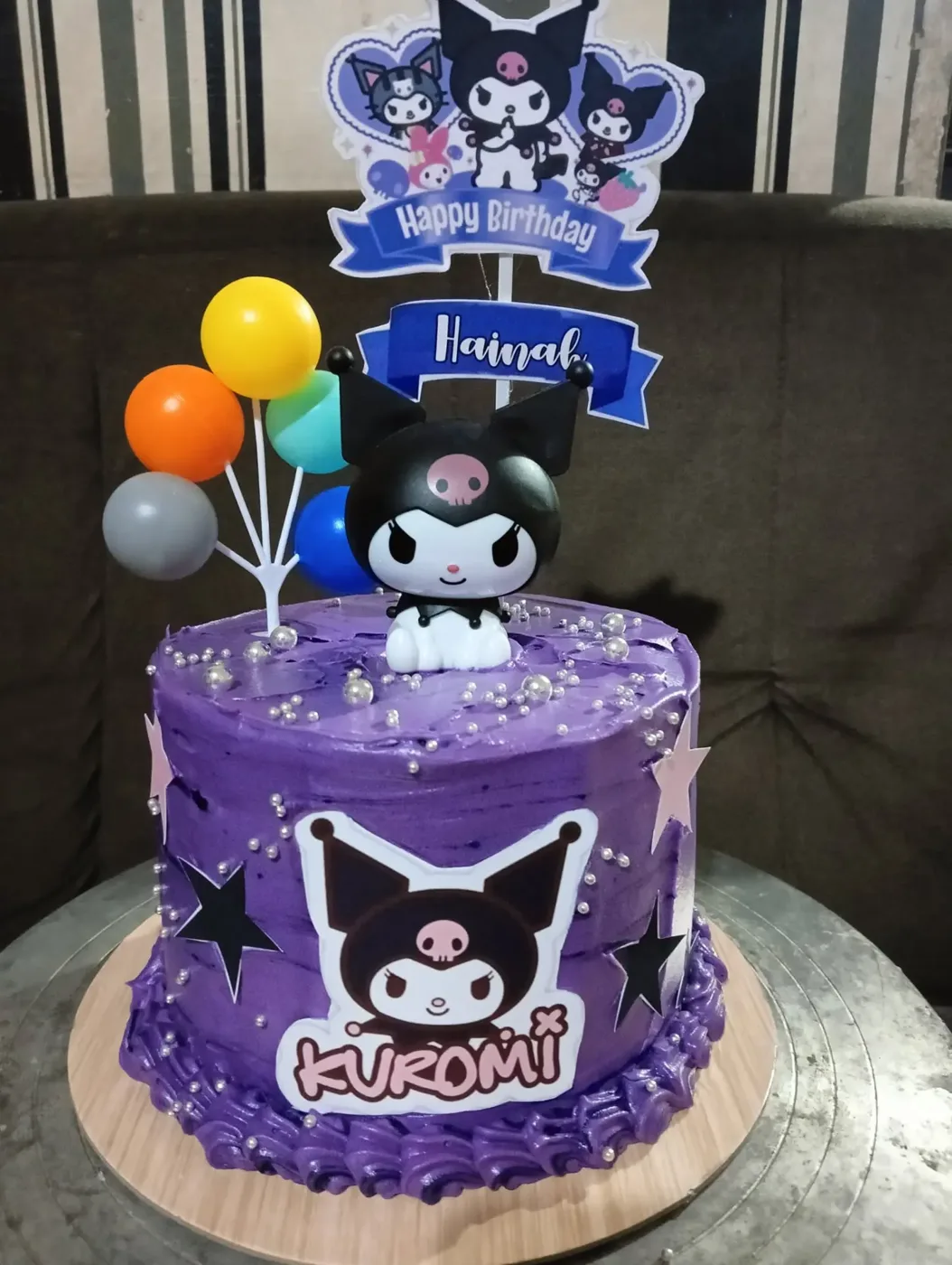 Purple Star Character Cake
