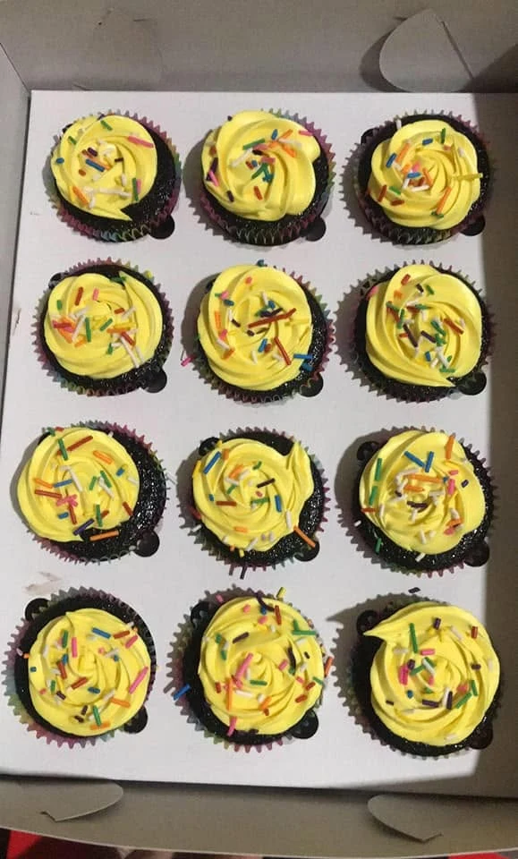 Rainbow Sprinkle Cupcakes